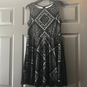 Black and White Patterned Dress